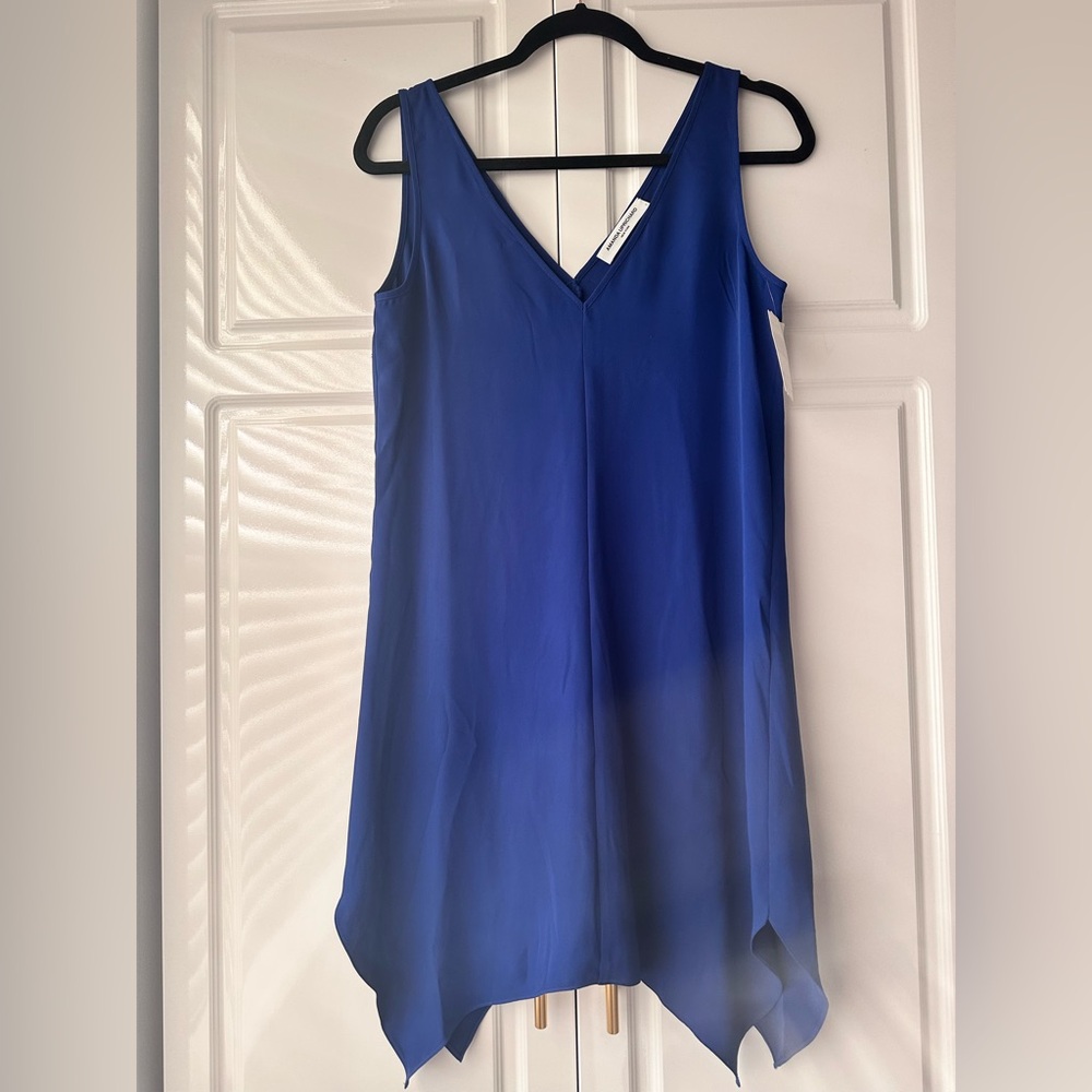 Amanda Uprichard Royal Blue V-Neck Tunic Dress